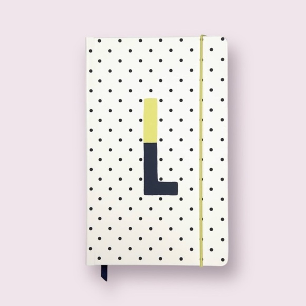 Kate Spade Take Note Large Leatherette Initial “L (Yellow)” Notebook